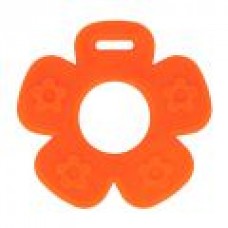 Bijtring bloem open orange