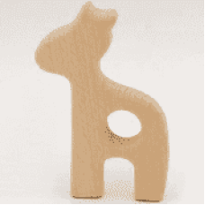 Houten bijtring giraffe 8 x 5 cm
